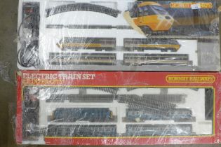 Two Hornby OO gauge train sets, BR Intercity and High Speed Train set