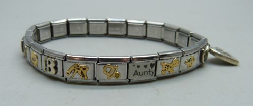 A stainless steel Nominations bracelet