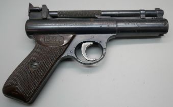 A Webley target shooting pistol, 'The Webley Senior'