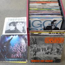 A case of 100 punk/new wave 45rpm 7" singles; PIL, Stranglers, Dickies, Angelic Upstarts, Blondie,