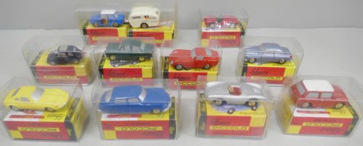 Ten Schuco Piccolo model vehicles, packaged