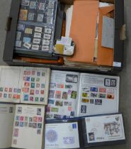 A collection of stamps, loose and in albums including English and worldwide, one album of mint