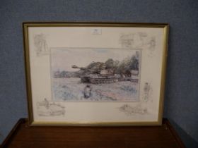 Two Ken Howard prints, 42, CDO RM Verjedalen Andalsires and one other, framed