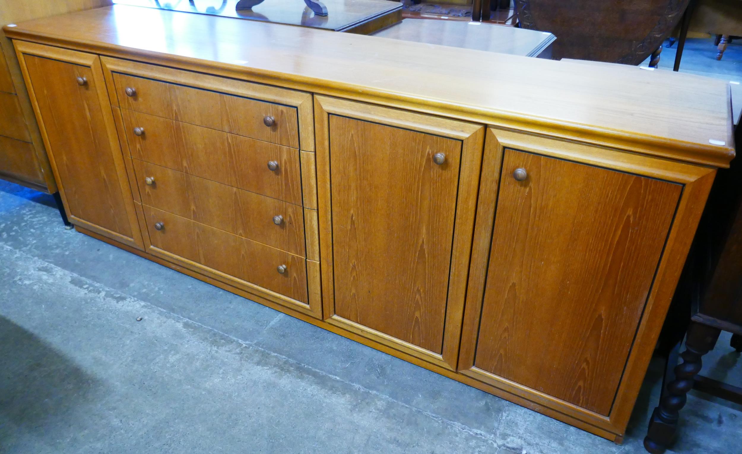 A teak sideboard