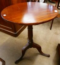 A George III circular tripod wine table