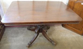 A George IV mahogany rectangular breakfast table