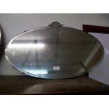 An Art Deco bevelled edge mirror