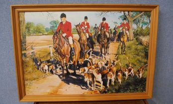 M. Greensmith, hunting scene, oil on canvas, framed