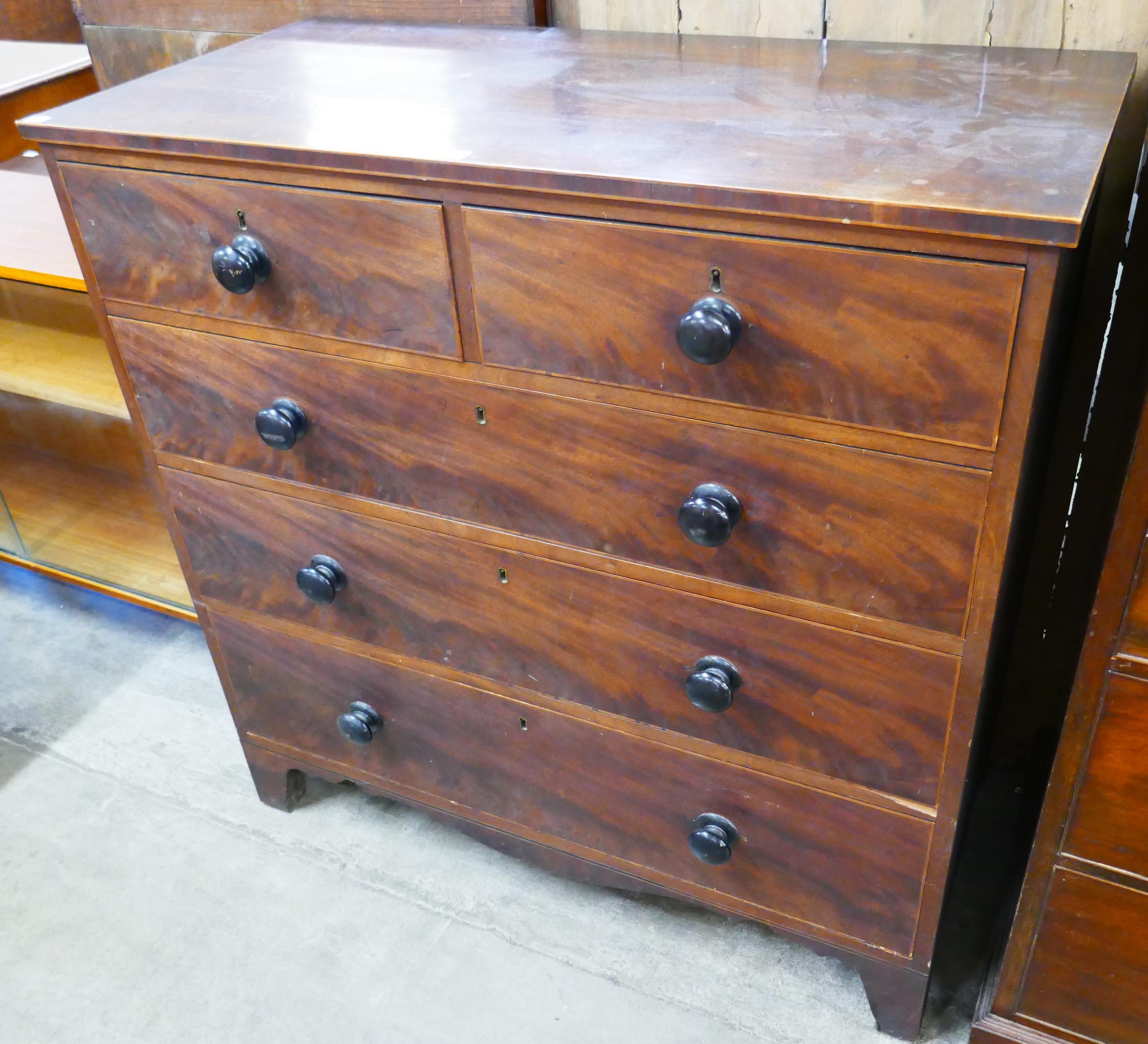 A George IV mahogany chest of drawers