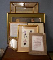 Assorted mirrors and prints