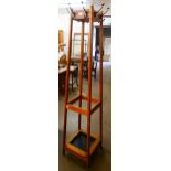 An Edward VII oak coat stand