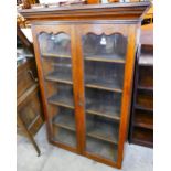 A Victorian oak two door bookcase top