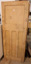 Three stripped pine doors