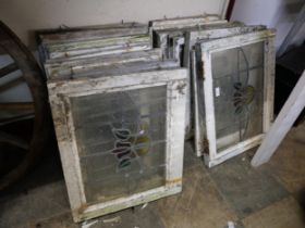 Assorted early 20th Century stained glass windows