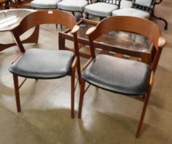 A pair of Danish Korup Stolefabrik teak KS21 model chairs