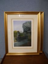 A pair of signed Francis St. Claire Miller prints, framed