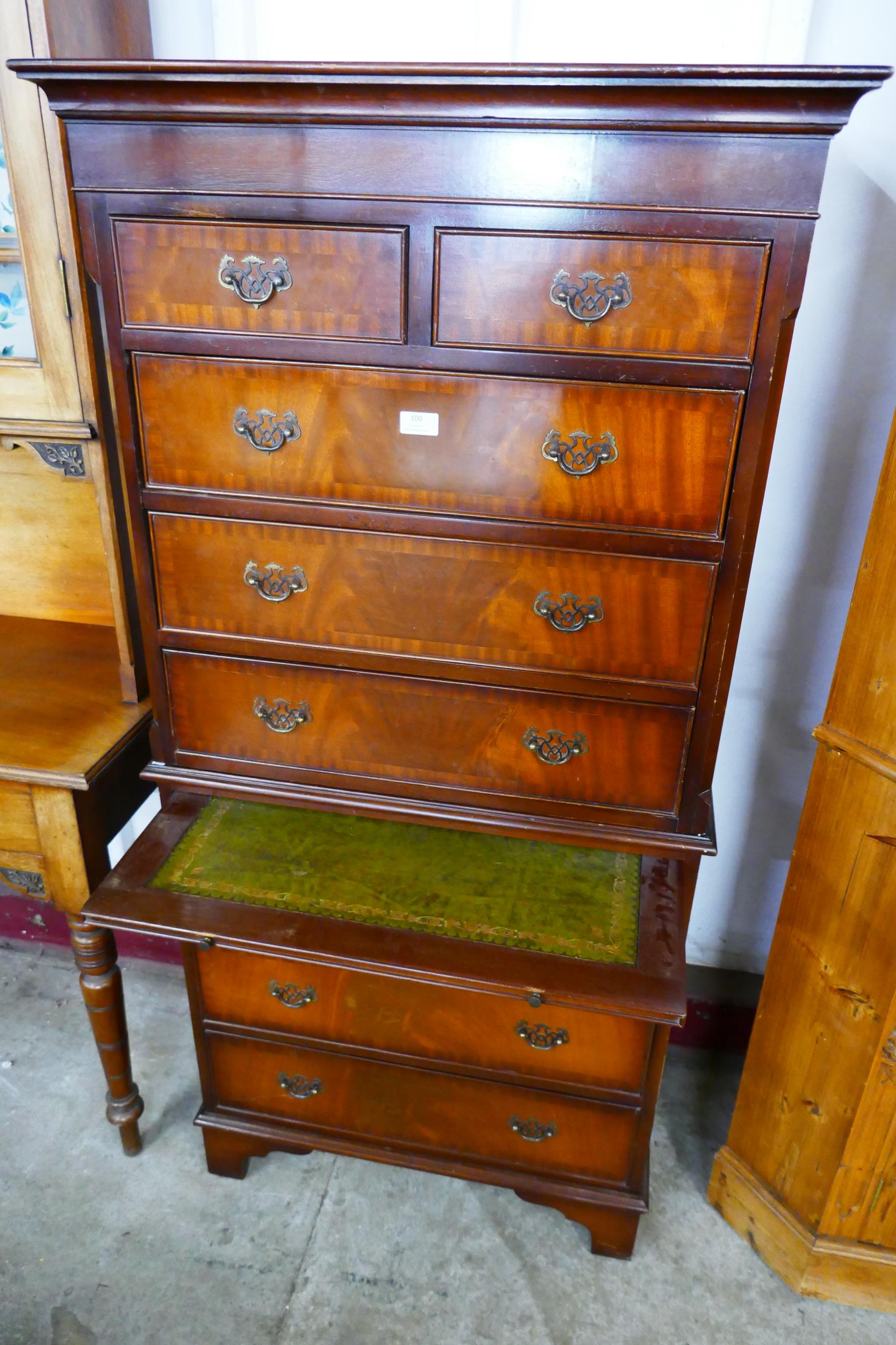 A George III style mahogany chest of drawers - Image 2 of 2