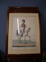 A set of four framed cavalry prints