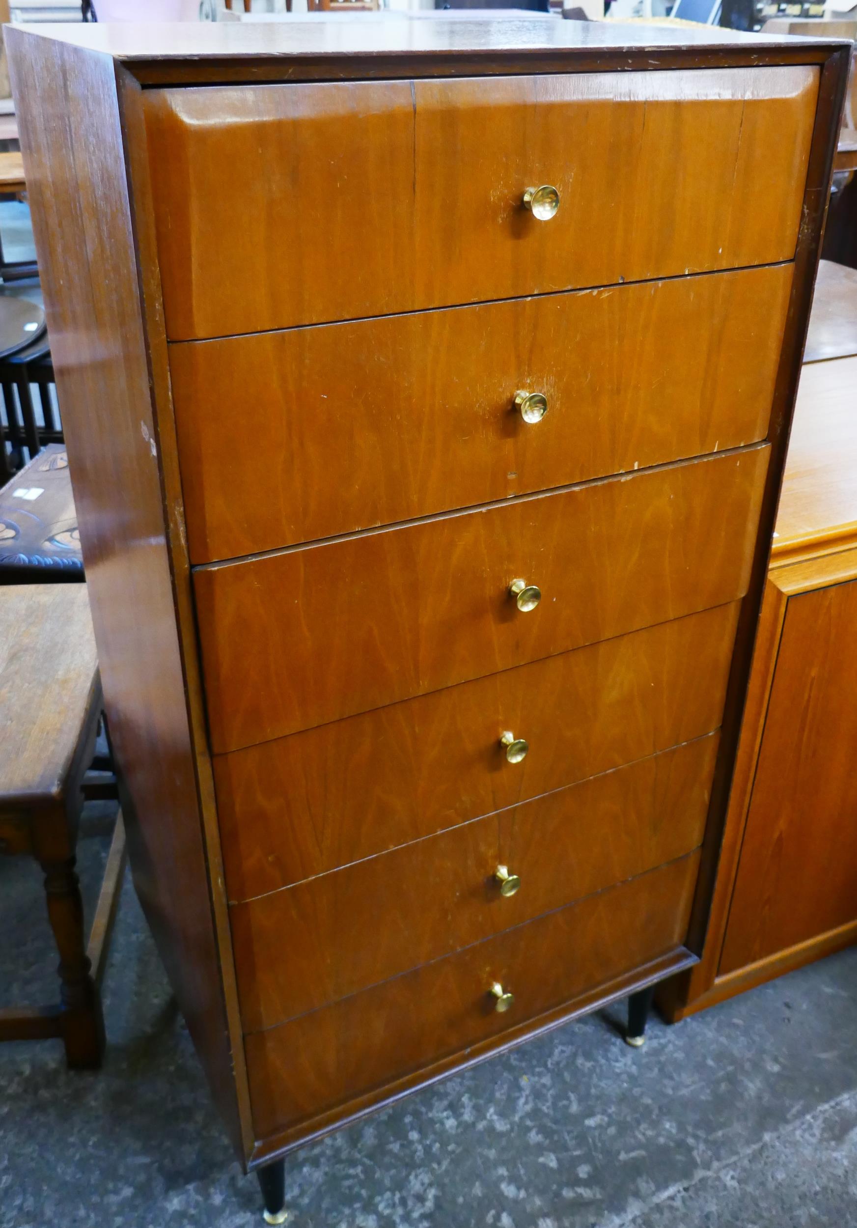 A teak chest of drawers and a dressing table - Image 2 of 2