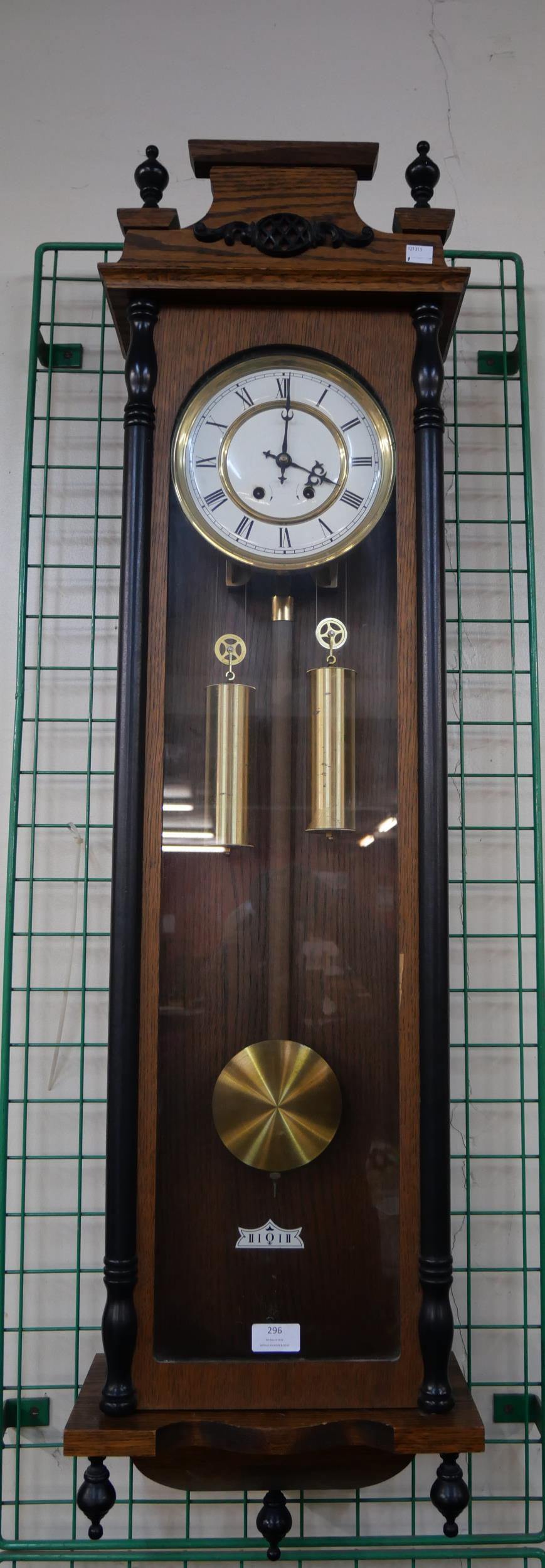 A Vienna walnut wall clock