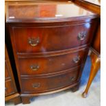 A George III style Bevan Funnell bow front chest of drawers