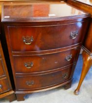 A George III style Bevan Funnell bow front chest of drawers