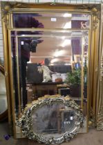 Three gilt framed mirrors
