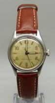 A Rolex Oyster wristwatch, 1945, 30mm case, (with service receipt for full service at a cost of £