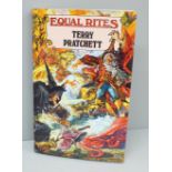 Terry Pratchett hard back first edition of the third book in the Discworld series, Equal Rites (