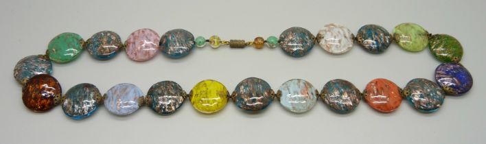A Murano glass necklace