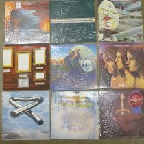 Ten LP records, Alan Parsons (2), ELP (3), Mike Oldfield, Rick Wakeman (2) and Pink Floyd