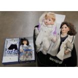Four dolls, one Leonardo and one Lasting Impressions boxed doll and accessories **PLEASE NOTE THIS