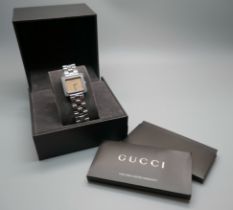 A lady's Gucci 3600L wristwatch, boxed, bezel detached and a/f, with paperwork