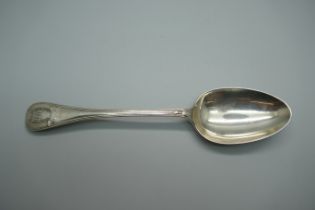 A Victorian silver serving spoon, Sheffield 1887, 54g, 19cm