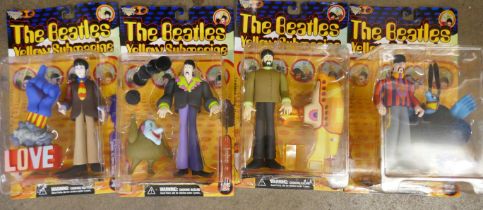 The Beatles Yellow Submarine McFarlane Toys figures, in original boxes, in original postage box