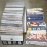 Great Britain; box of 212 presentation packs circa 1995-2005 with all stamps intact, very high
