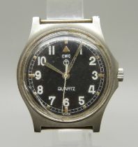 A CWC quartz military wristwatch head, 6645-99, 541-5317, 4288 /80, 35mm case
