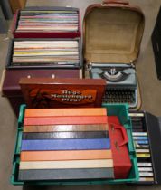 LP records, box sets of LP records, cassette tapes and a typewriter **PLEASE NOTE THIS LOT IS NOT