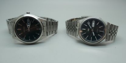 Two Seiko wristwatches