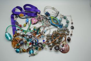 Glass jewellery