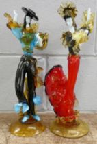 A pair of 1950s Murano glass figures of Spanish dancers, 39.5cm tallest