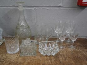A collection of cut glass and crystal glassware, glassware set, tankard, etc. **PLEASE NOTE THIS LOT