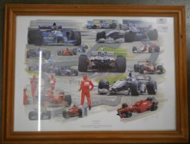 Formula 1, Silverstone print by Graham Bosworth, '99**PLEASE NOTE THIS LOT IS GLAZED AND NOT
