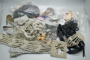 A collection of jewellery including paste set