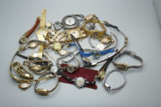 A collection of lady's wristwatches