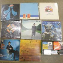 LP records and cassette tapes, includes Alice Cooper, Rainbow, 10CC, Ultravox, AC/DC, ELO,