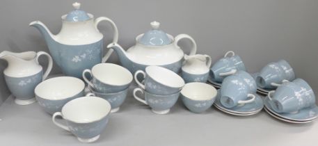 Royal Doulton Reflections tea and coffee wares; eight setting coffee set and five tea cups **