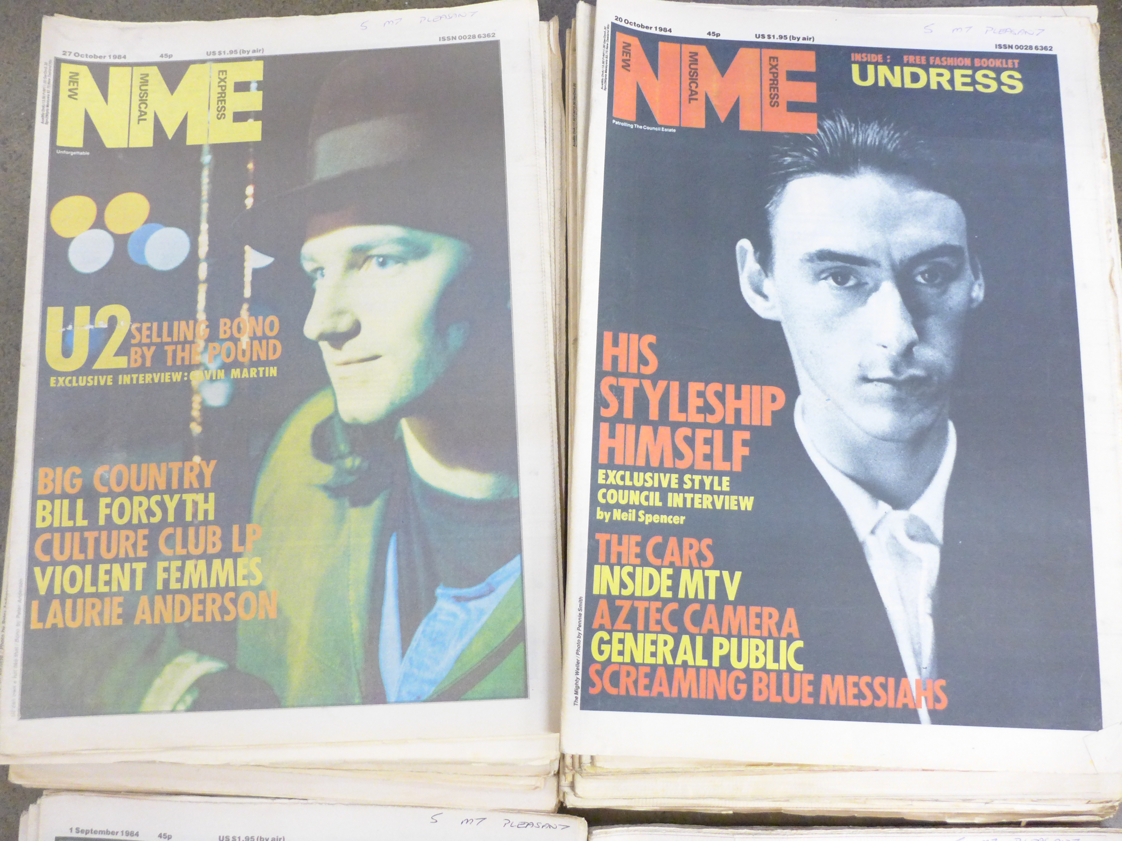 A collection of NME magazines, 1984 complete year except Jan/June/July, plus Jan 1985 - Image 2 of 3