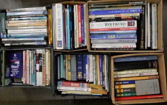 Six boxes of mixed books, including railways, cars, transport related **PLEASE NOTE THIS LOT IS