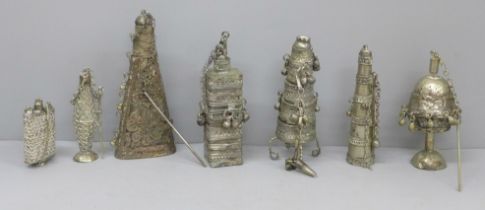 Seven Eastern scent bottles